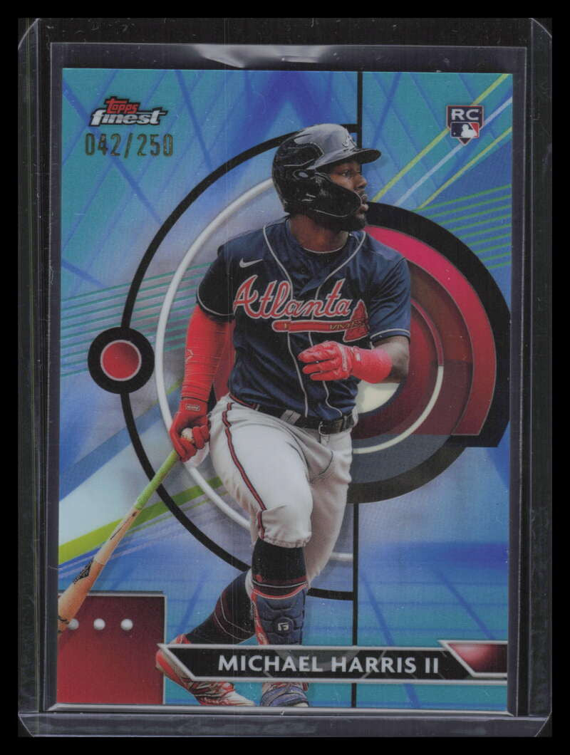 DELETE 134471 2023 Finest Blue Aqua Vapor Refractor 34 Michael Harris II Rookie 42/250