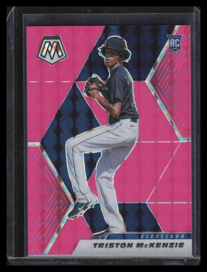 DELETE 134491 2021 Panini Mosaic Pink Fluorescent Refractor 276 Triston McKenzie Rookie 10/10