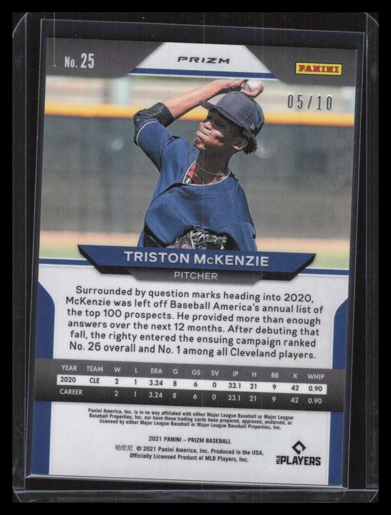 DELETE 134515 2021 Panini Prizm Prizms Gold Donut Circles 25 Triston McKenzie Rookie 5/10