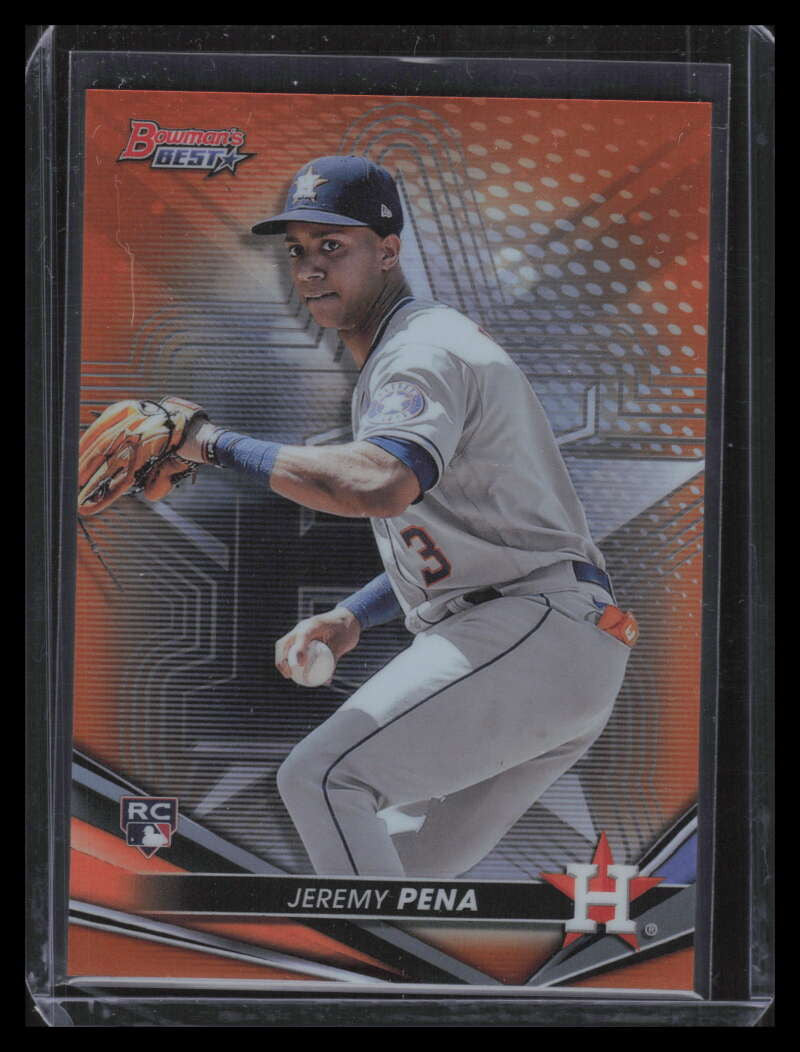 2022 Bowman's Best Orange Refractor 26 Jeremy Pena Rookie 7/25