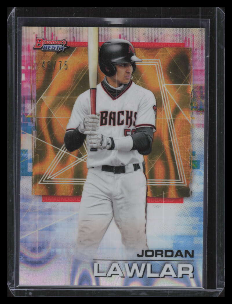 2021 Bowman's Best Gold Lava Refractor 39 Jordan Lawlar Rookie 46/75