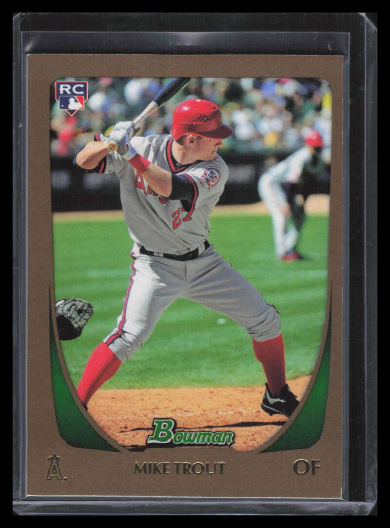 2011 Bowman Draft Gold 101 Mike Trout Rookie