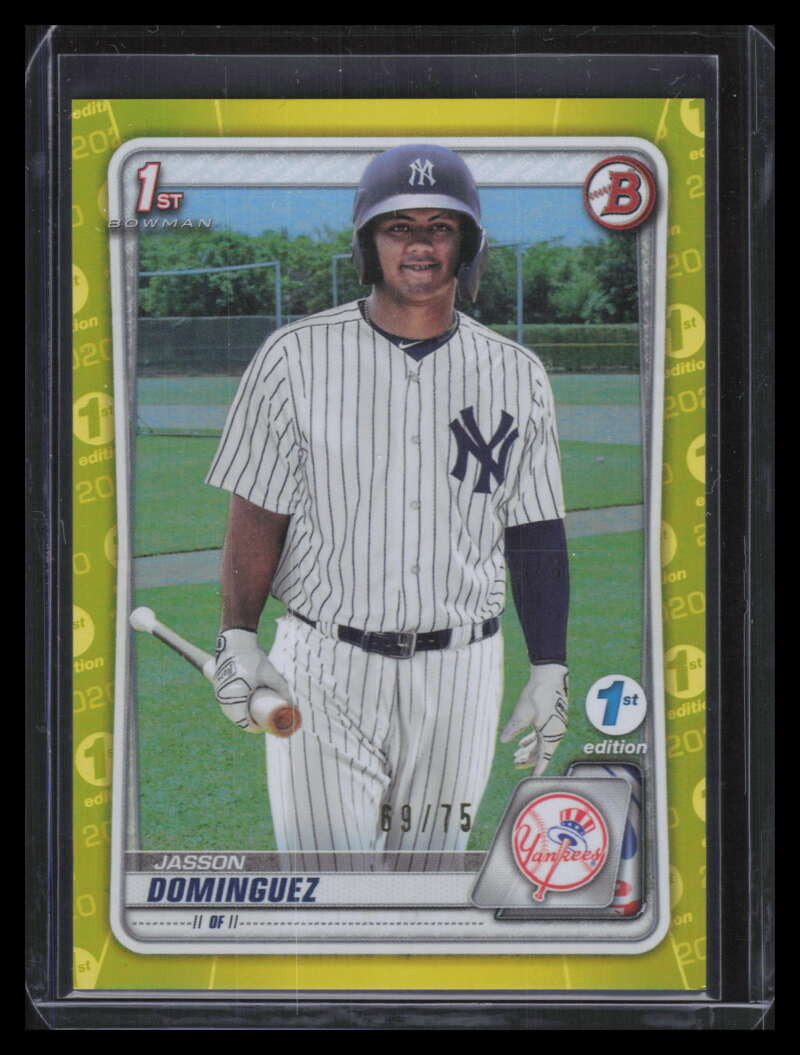 2020 Bowman 1st Edition Yellow Foil bfe8 Jasson Dominguez Rookie 69/75