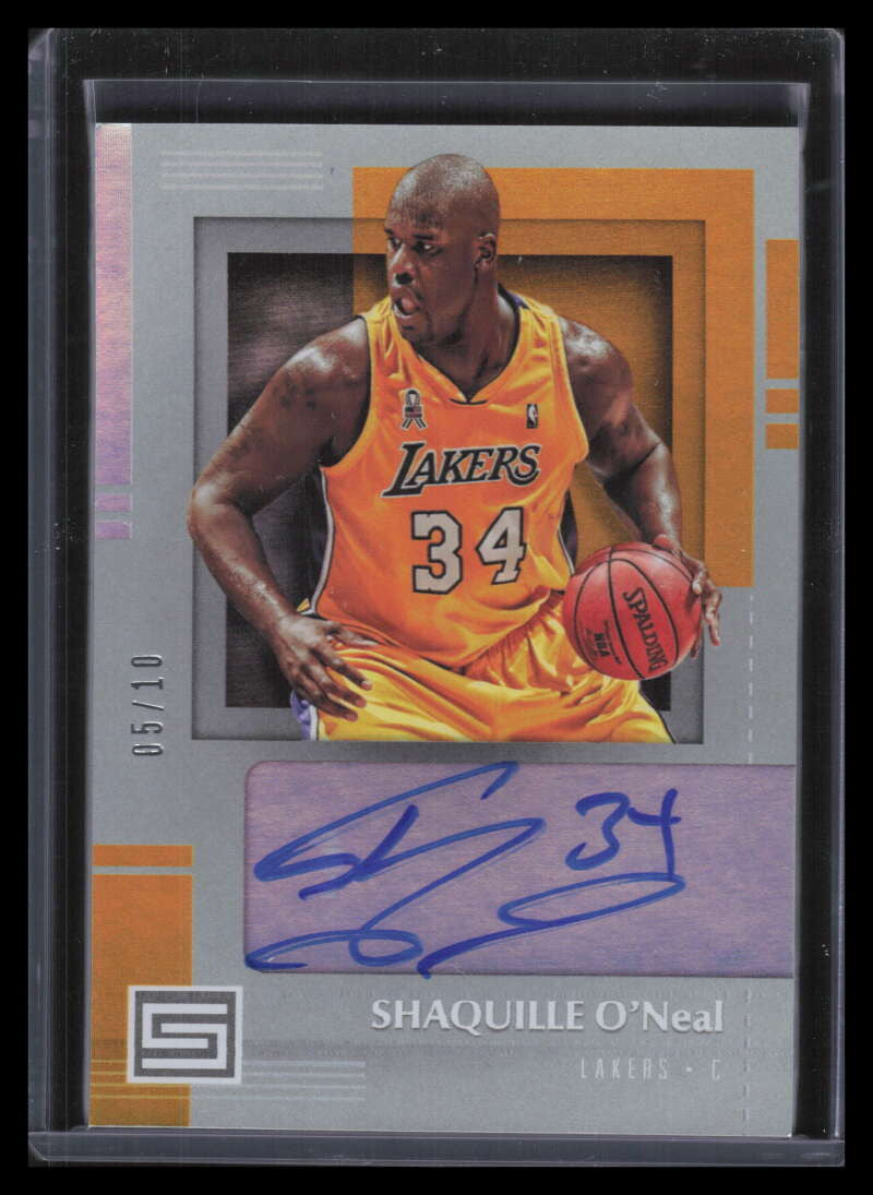 2017-18 Panini Status Signatures Gold 40 Shaquille O'Neal Auto 5/10