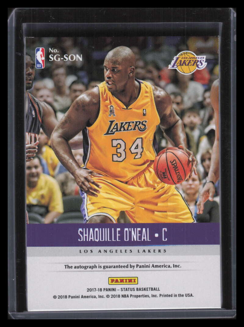 2017-18 Panini Status Signatures Gold 40 Shaquille O'Neal Auto 5/10
