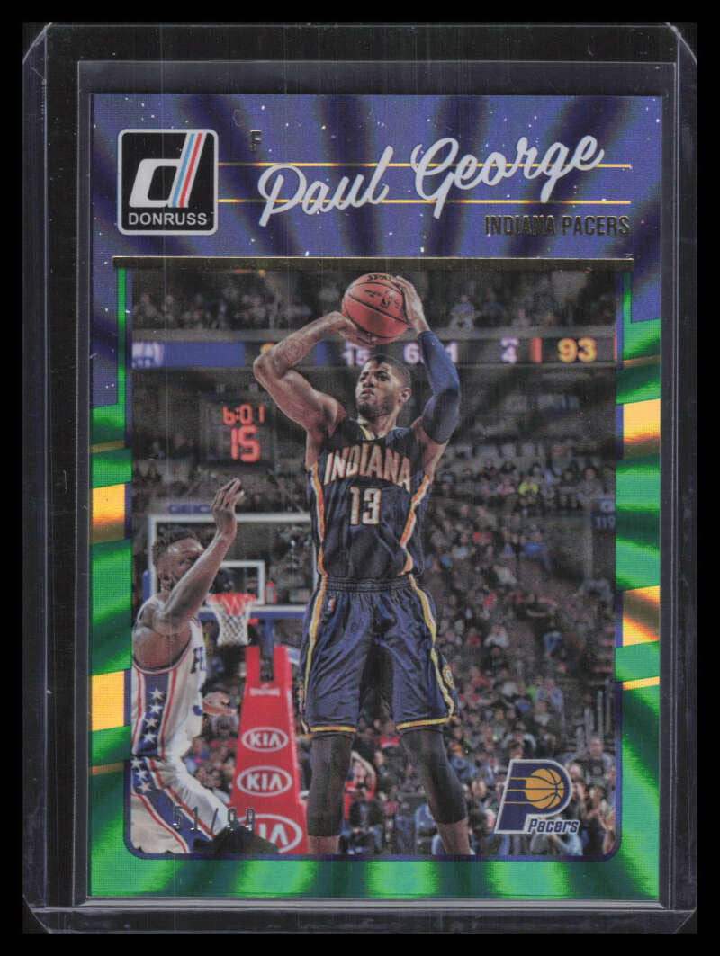 2016-17 Donruss Holo Green Laser 93 Paul George 51/99