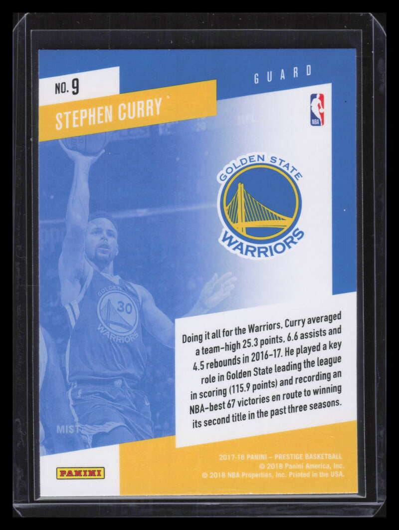 2017-18 Prestige Stat Stars Mist 9 Stephen Curry