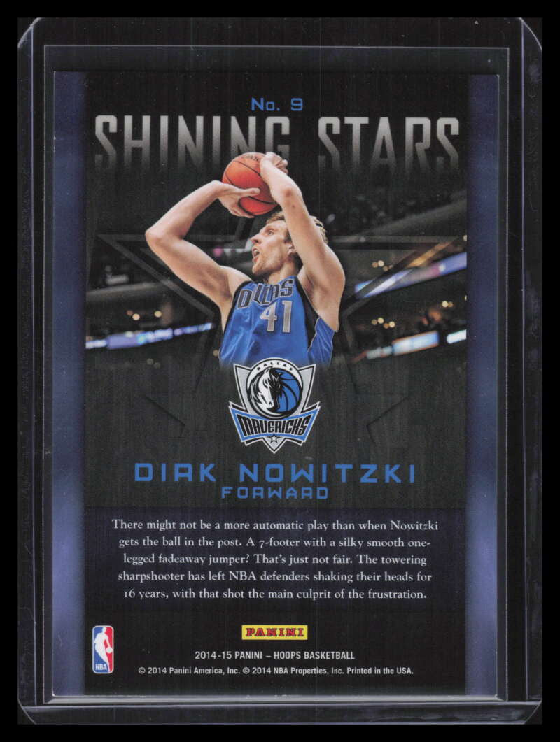 2014-15 Hoops Shining Stars Holo Artist's Proof 9 Dirk Nowitzki 10/99