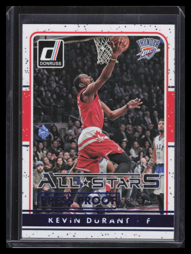 2016-17 Donruss All Stars Press Proofs Blue 24 Kevin Durant 74/99