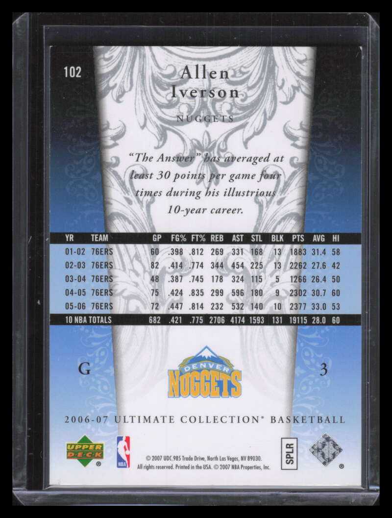 2006-07 Ultimate Collection 102 Allen Iverson 220/499