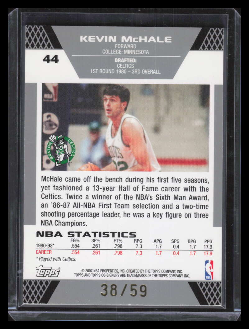 2007-08 Topps Co-Signers Gold Green 44 Kevin McHale Larry Bird 38/59
