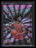 2019-20 Donruss Great X-Pectations Holo Purple Laser 21 Coby White Rookie 3/15