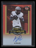 2020 Leaf Valiant Take it to the House Orange THAJD A J Dillon Rookie Auto 20/50