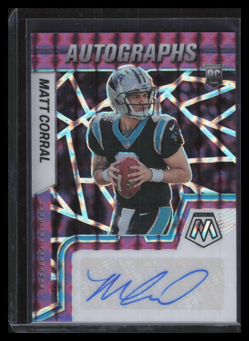 DELETE 134905 2022 Panini Mosaic Autographs Mosaic Purple 4 Matt Corral Rookie Auto 3/49