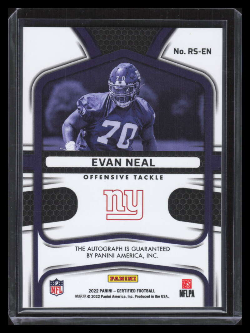 2022 Certified Rookie Signatures Teal Etch 9 Evan Neal Rookie Auto 15/15