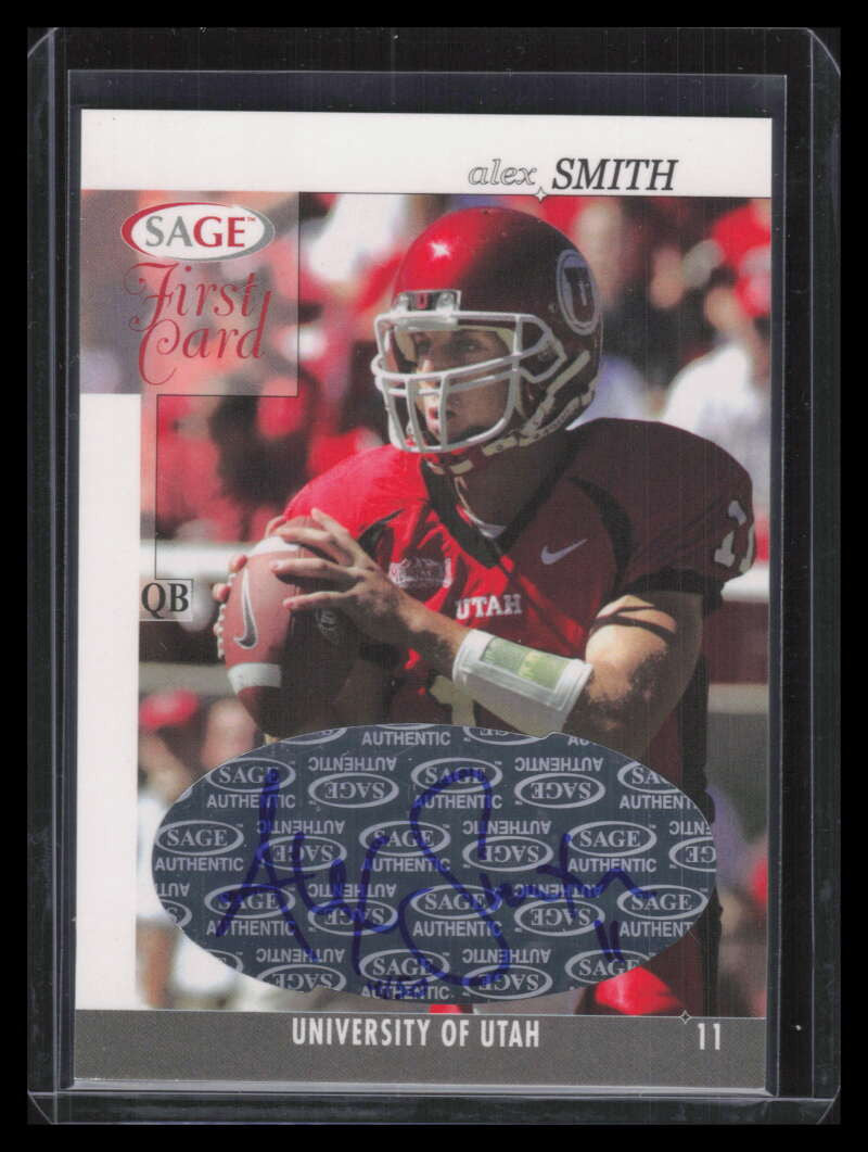 SOLD 134922 2005 SAGE First Card Autographs 1 Alex Smith Rookie Auto 4/50