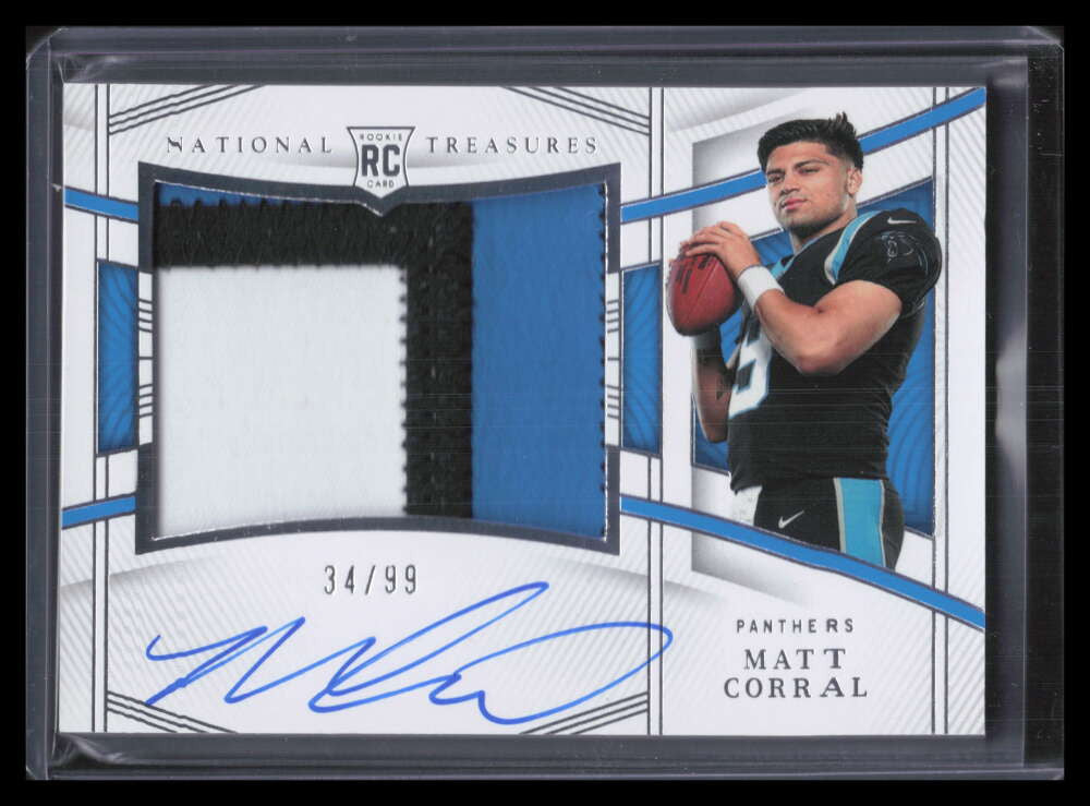 2022 Panini National Treasures Signatures 1 Matt Corral Rookie Patch Auto 34/99