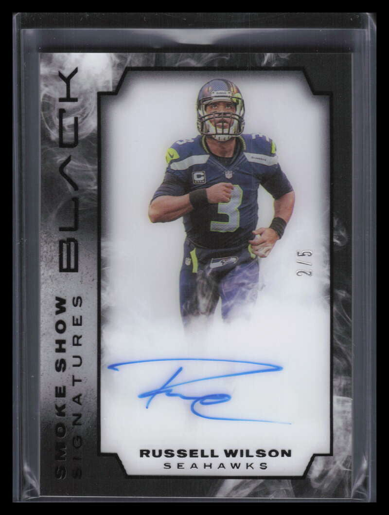 2021 Panini Black Smoke Show Signatures 18 Russell Wilson Auto 2/5