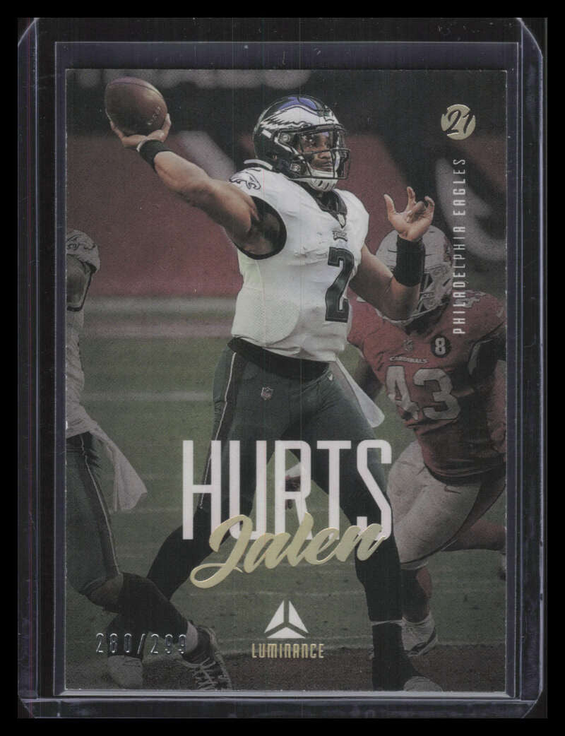 2021 Panini Luminance Gold 77 Jalen Hurts 280/299