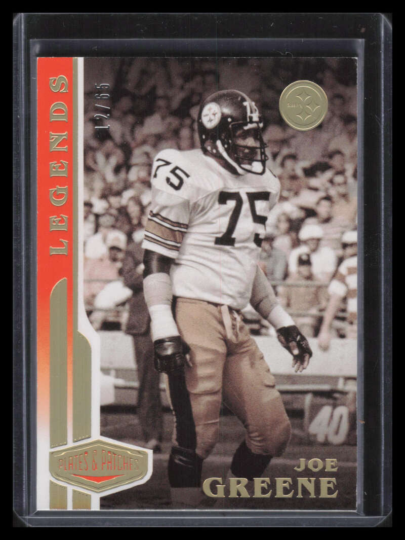 2020 Panini Plates and Patches Orange 144 Joe Greene LEG 12/65 Legends