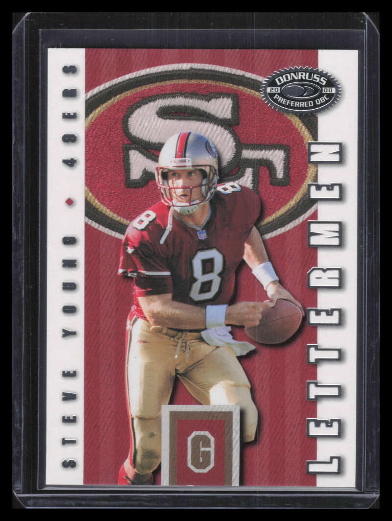 SOLD 135082 2000 Donruss Preferred Lettermen lm72 Steve Young 141/250