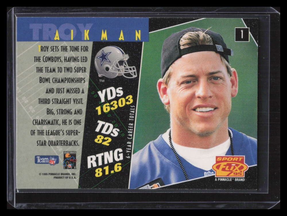 1995 Sportflix Artist's Proofs 1 Troy Aikman