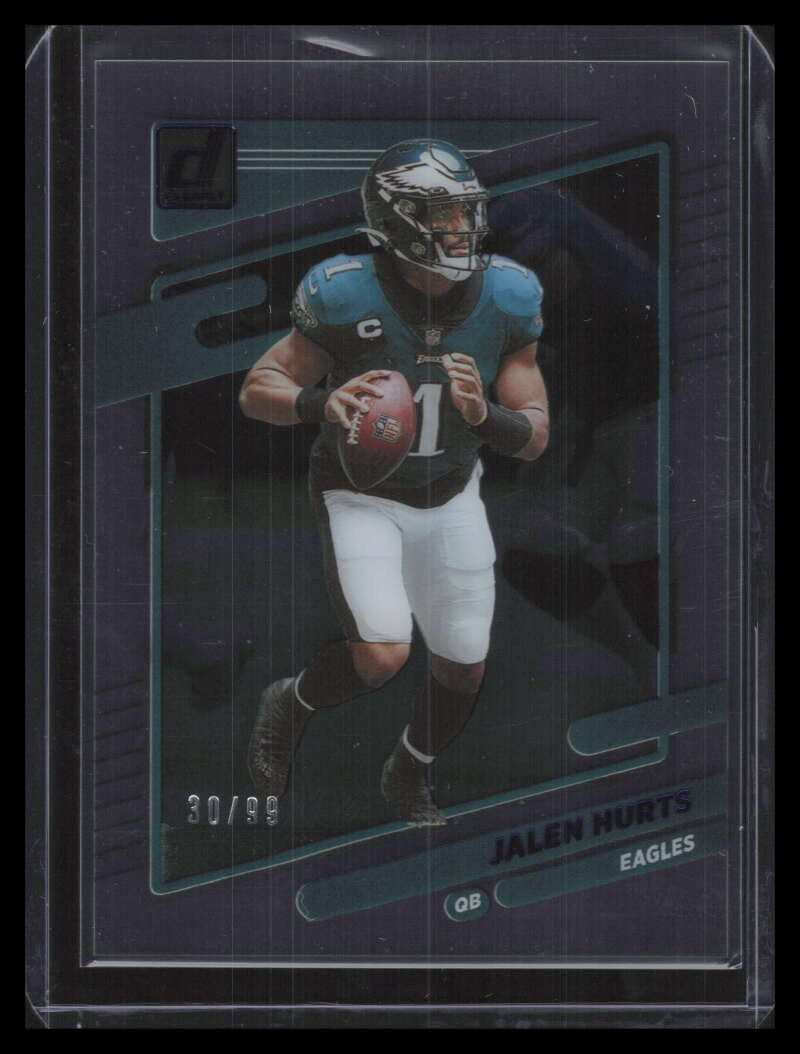 2021 Clearly Donruss Blue 39 Jalen Hurts 30/99