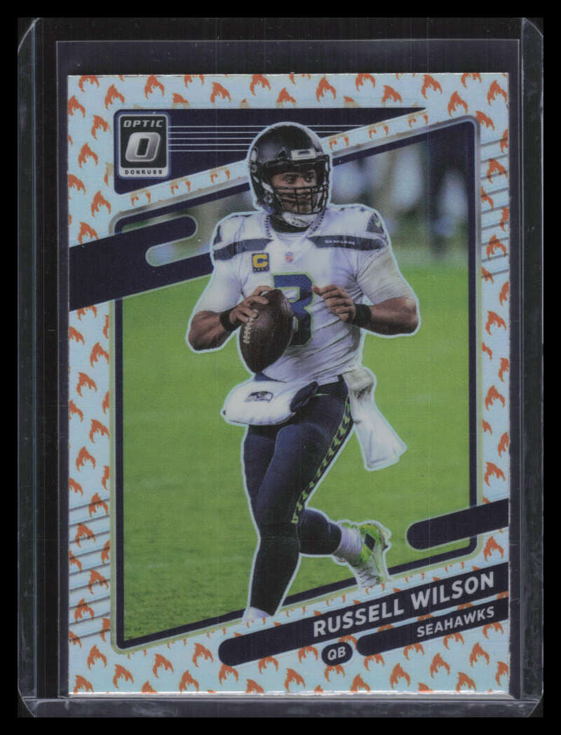 2021 Donruss Optic Fire Refractor 197 Russell Wilson