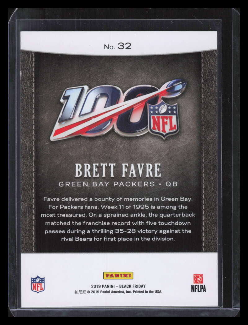 2019 Panini Black Friday Galactic Windows 32 Brett Favre 2/25