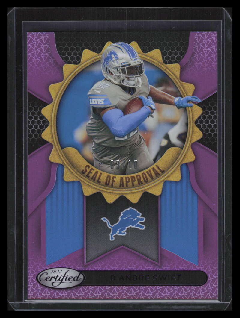 2022 Certified Seal of Approval Mirror Purple 8 D'Andre Swift 3/10