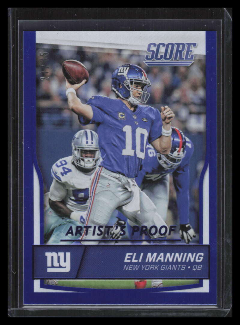 2016 Score Artist's Proof 209 Eli Manning 27/35