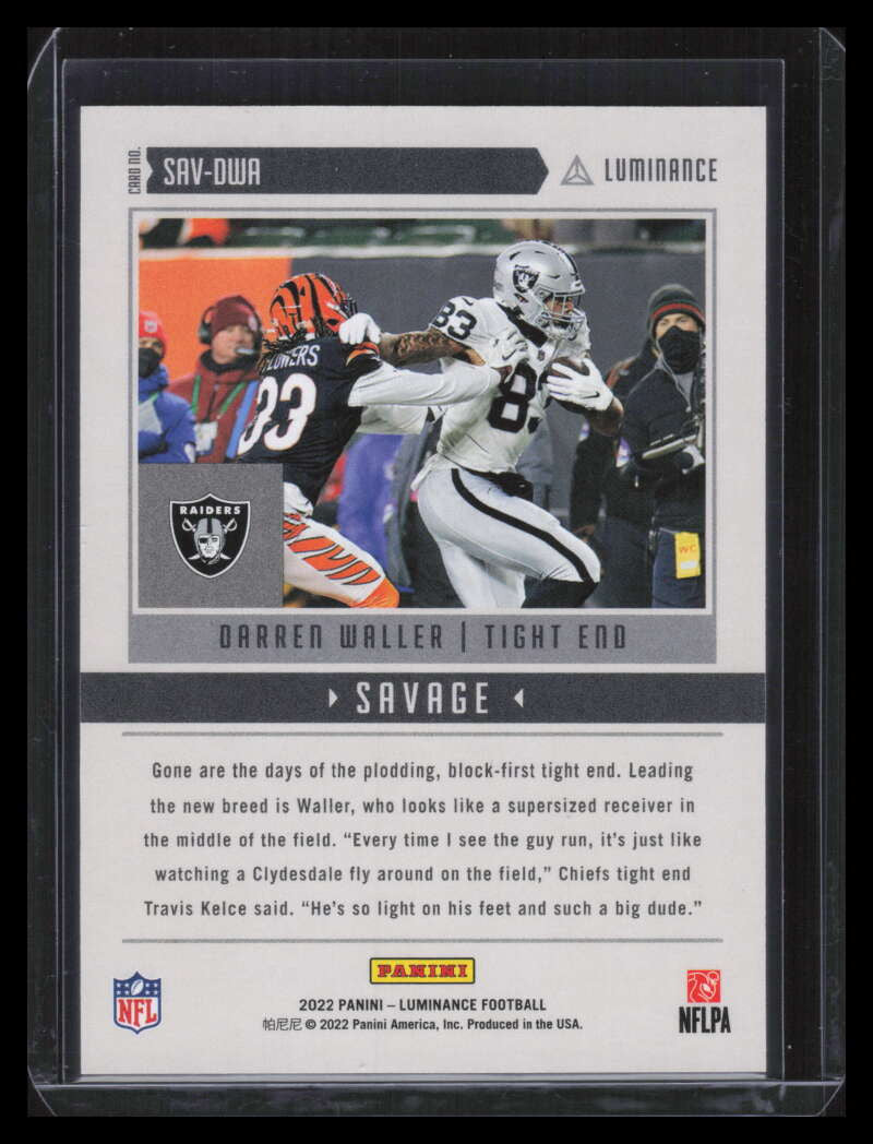 2021 Panini Luminance Savage Green 7 Darren Waller 6/10