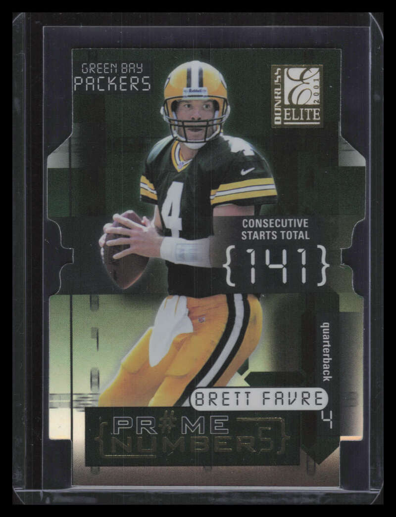 DELETE 135196 2001 Donruss Elite Prime Numbers Die Cuts pn10b Brett Favre 92/101