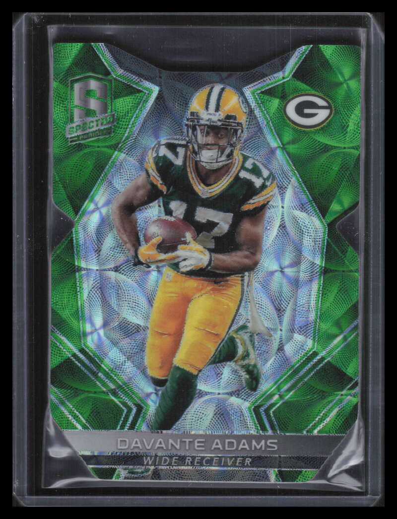 2017 Panini Spectra Neon Green Die Cut 40 Davante Adams 14/20
