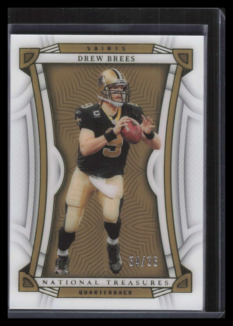 2022 Panini National Treasures Gold 74 Drew Brees 34/35