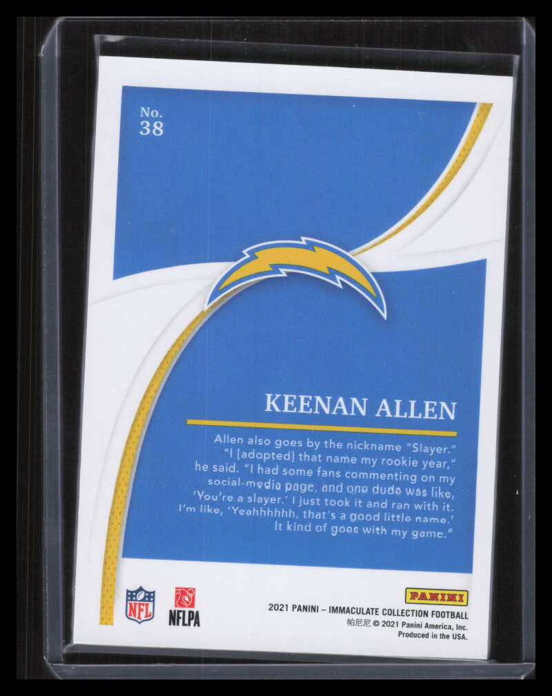 2021 Immaculate Collection Gold 38 Keenan Allen 2/5