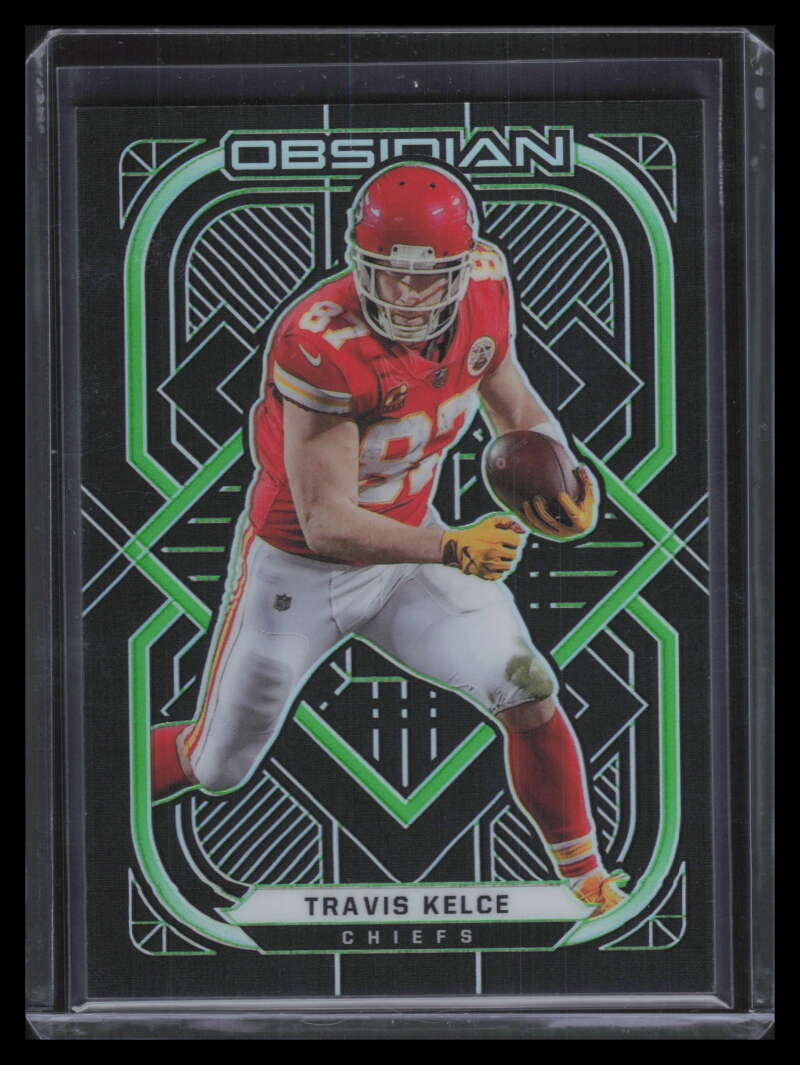 2021 Panini Obsidian Electric Etch Green 47 Travis Kelce 47/50