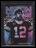 2022 Select Neon Icons Prizm Zebra Refractor 4 Aaron Rodgers