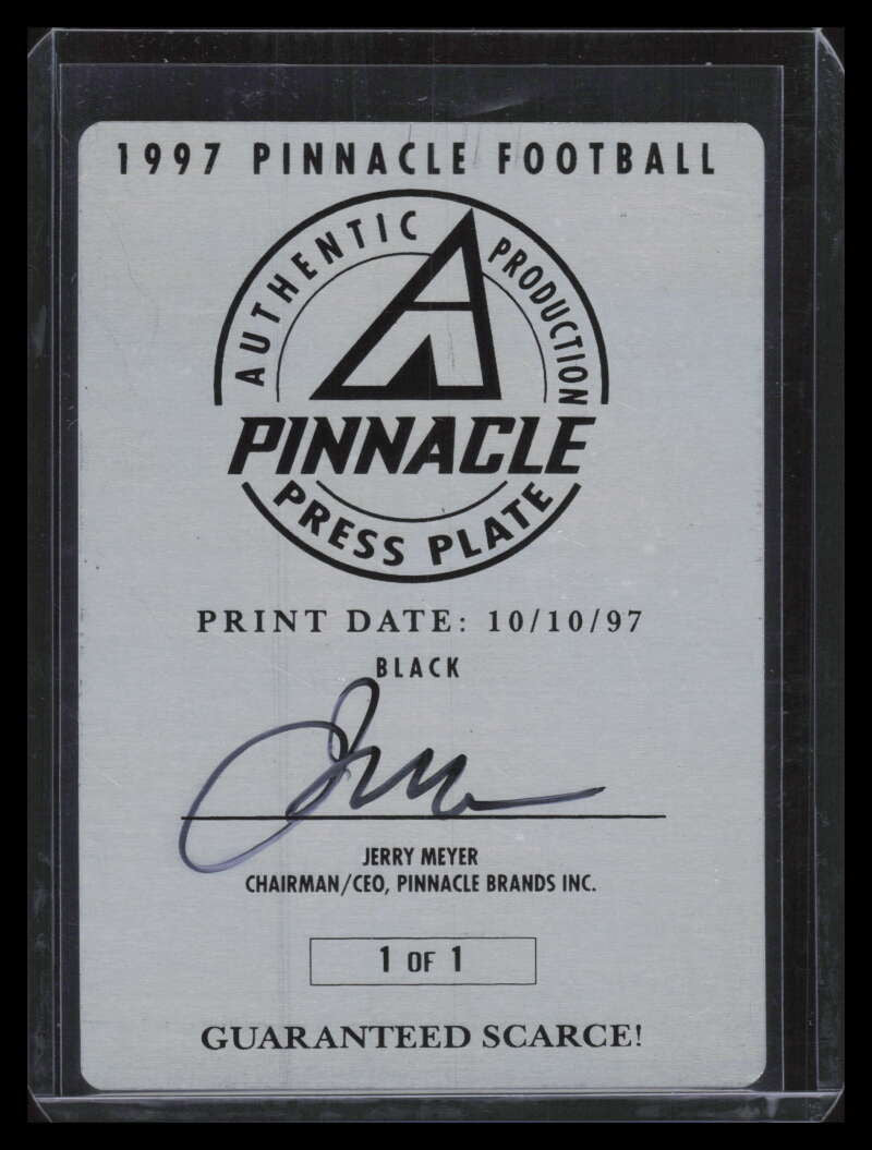 1997 Pinnacle Scoring Core Printing Plate Black Front 16 Terrell Davis 1/1