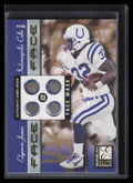 2001 Donruss Elite Face To Face ff6 Edgerrin James Face Mask 85/100