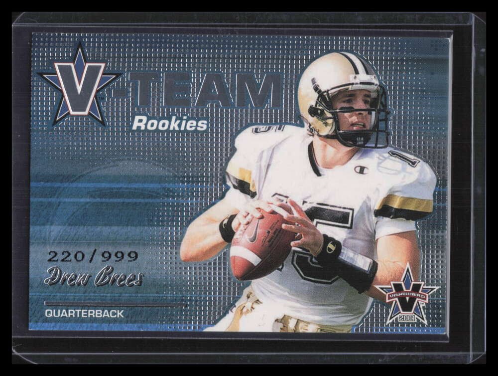 2001 Vanguard V-Team Rookies 26 Drew Brees Rookie 220/999