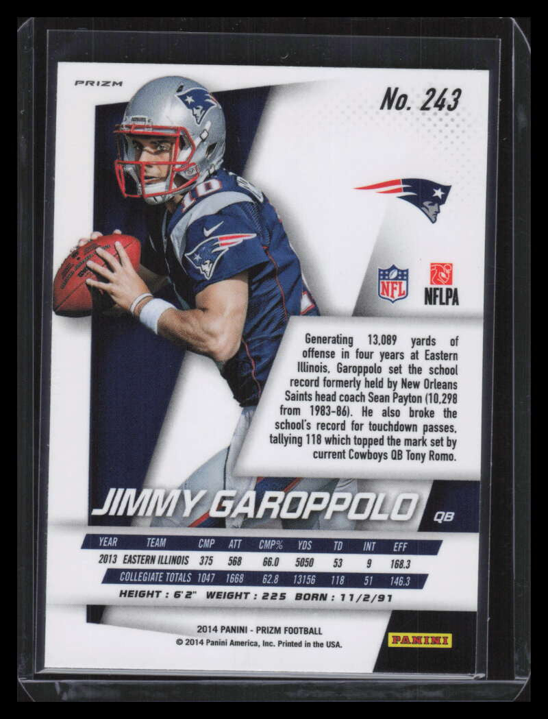 DELETE 135409 2014 Panini Prizm Prizms Silver Refractor 243a Jimmy Garoppolo Left Rookie