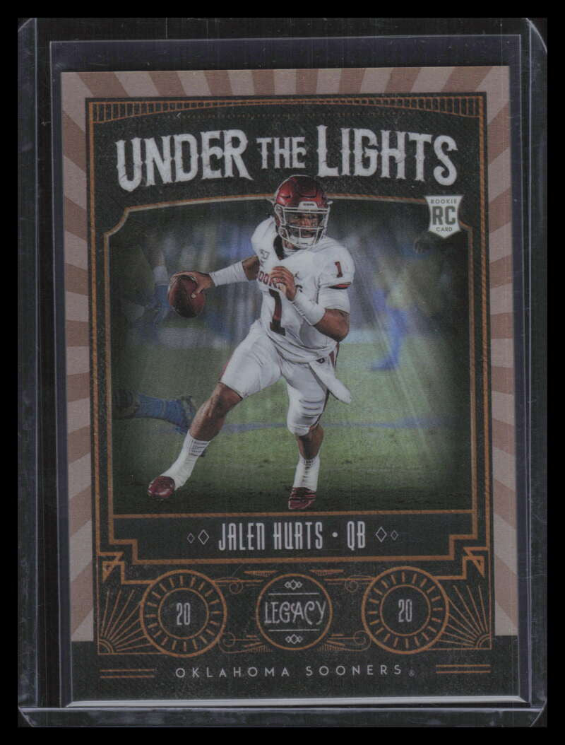 2020 Panini Legacy Under the Lights Bronze 2 Jalen Hurts Rookie 26/100