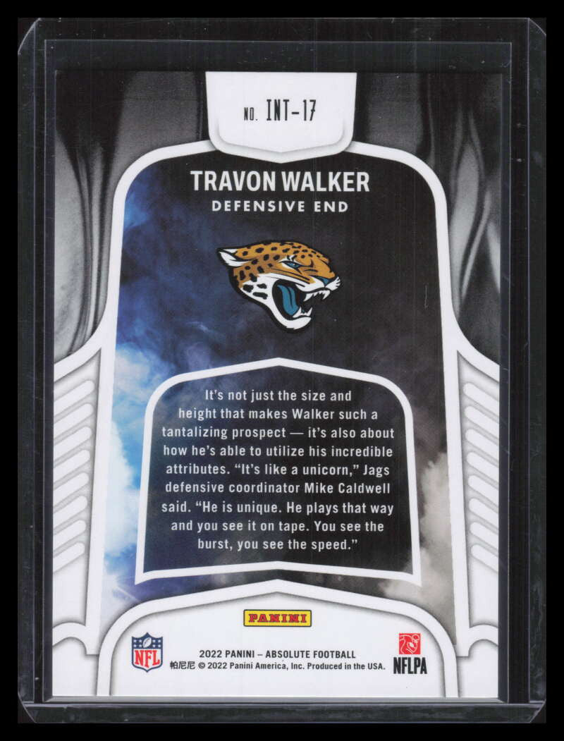 2022 Absolute Introductions Spectrum Gold 17 Travon Walker Rookie 2/10