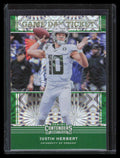 2020 Panini Contenders Draft Game Day Touchdown 4 Justin Herbert Rookie 2/6