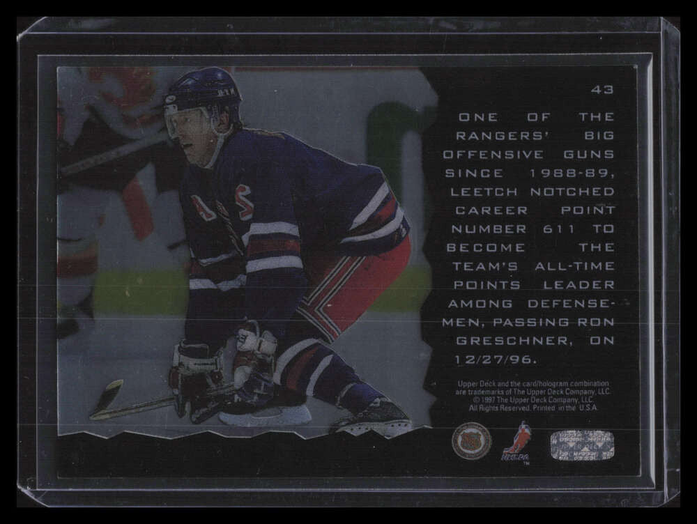 1996-97 Upper Deck Ice Acetate Parallel 43 Brian Leetch