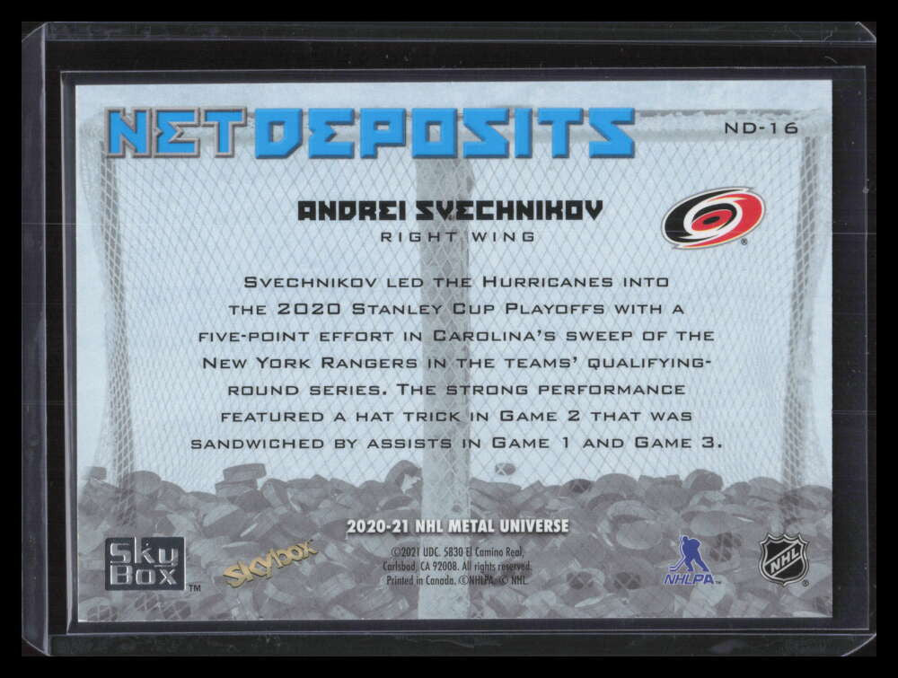 2020-21 Metal Universe Net Deposits Gold nd16 Andrei Svechnikov 4/25