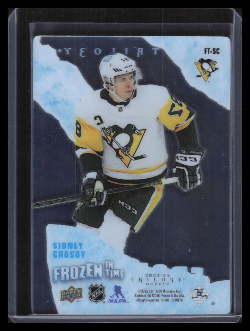 2022-23 Upper Deck Trilogy Frozen in Time Blue Frost FTSC Sidney Crosby 33/50