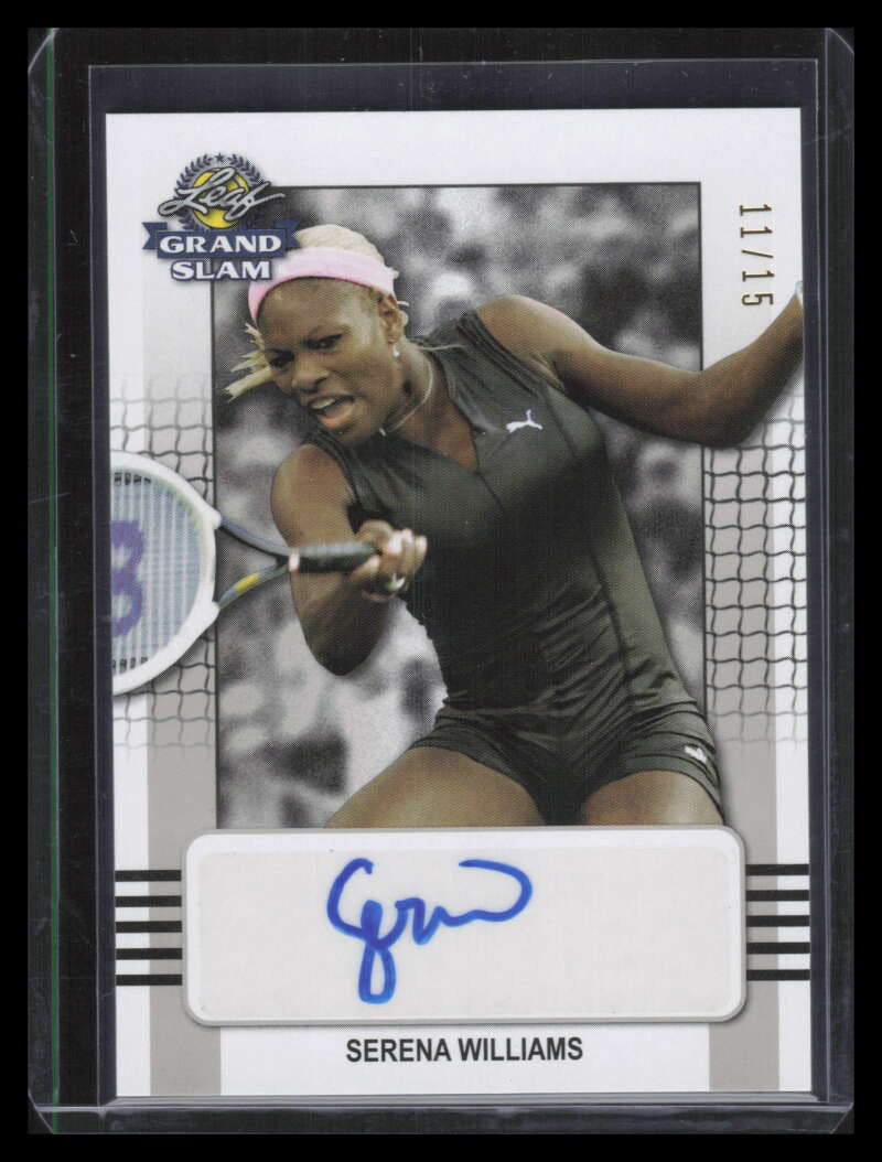 2018 Leaf Grand Slam Tennis Autographs Silver basw1 Serena Williams Auto 11/15