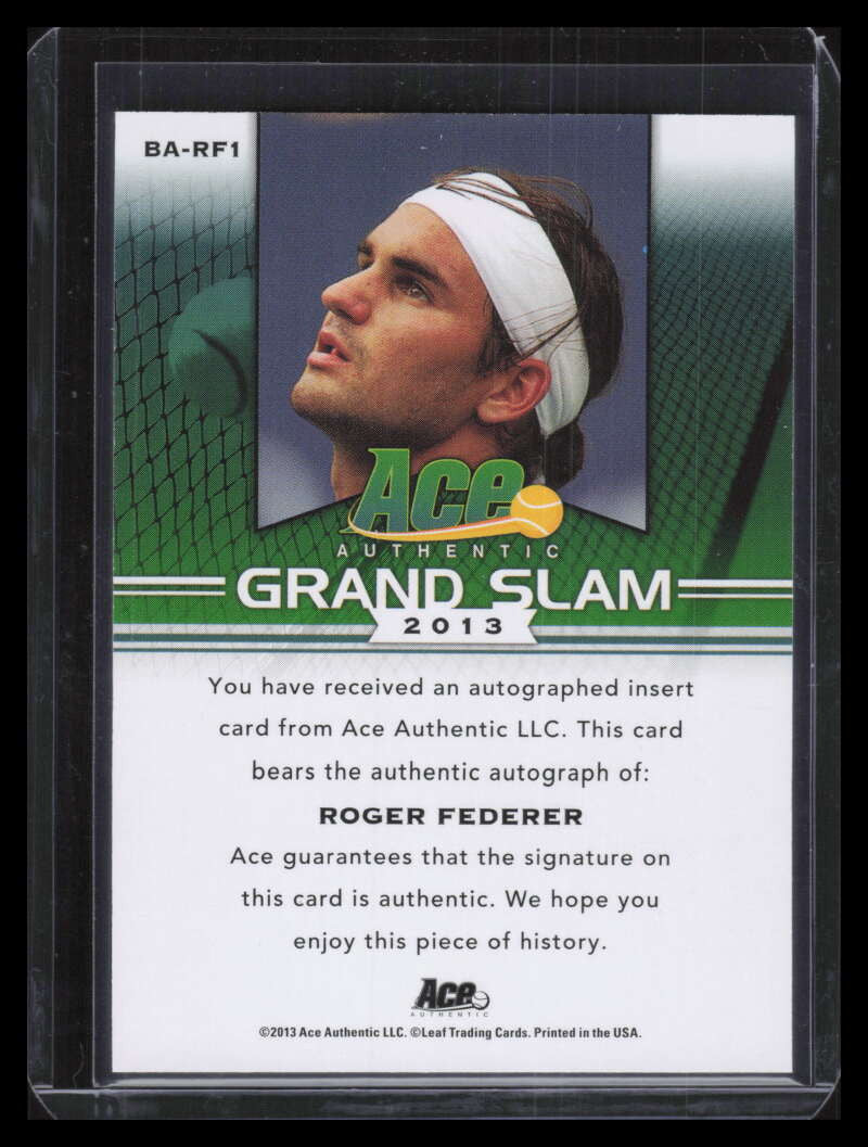 2013 Ace Authentic Grand Slam bard1 Roger Federer Auto
